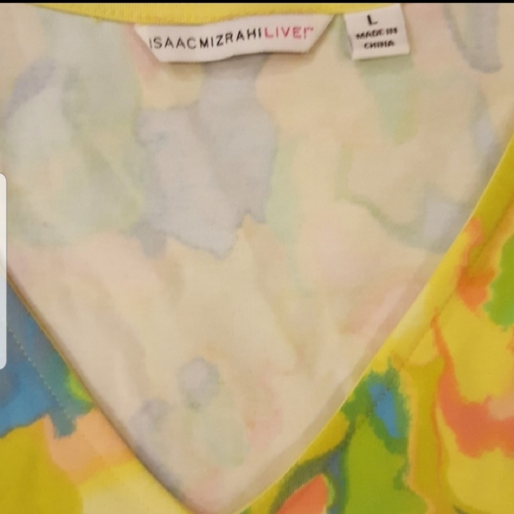 Isaac Mizrahi V-neck blouse - Picture 3 of 4